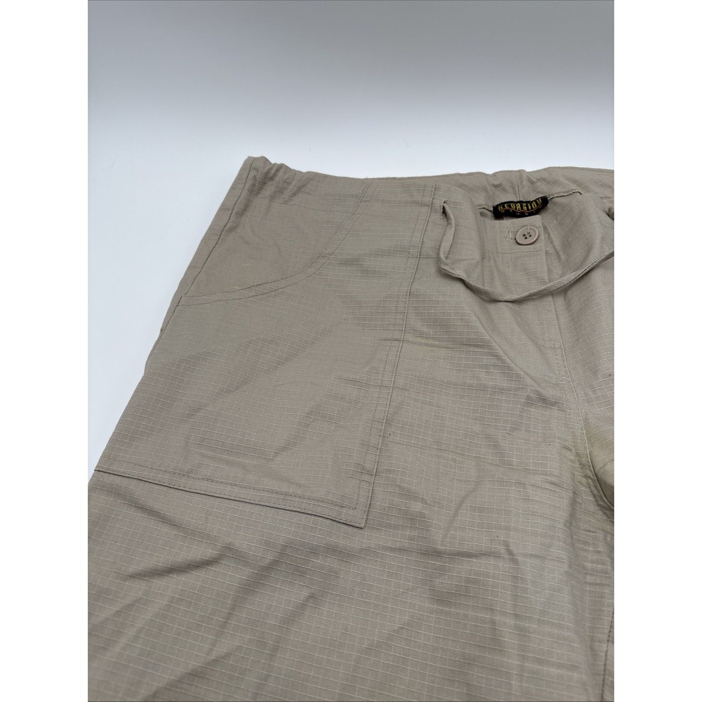 Georgiou Studio Canvas Pants Button Women's Zipper‎ Fly Pull Tie Tied Pant Ankle - Picture 6 of 16